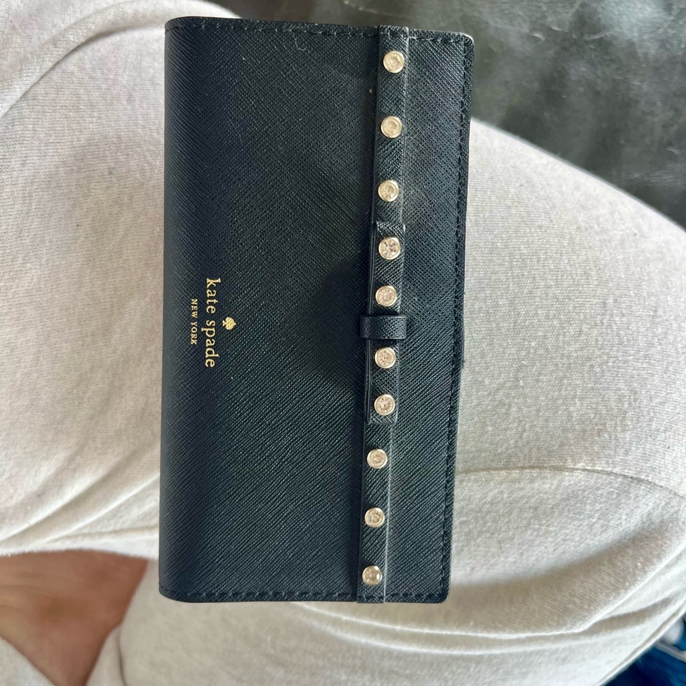 Kate Spade Black Wallet with Gold Accents